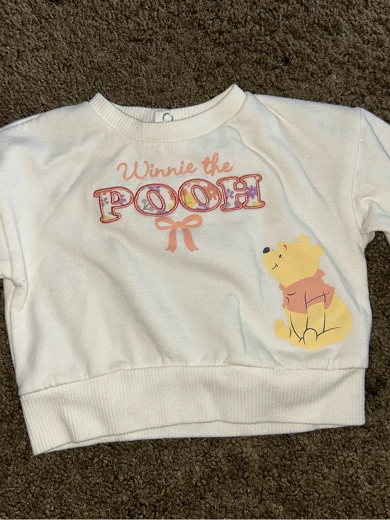 Disney Other - Disney White Winnie the Pooh Sweatshirt with Pastel Pink and Yellow Accents